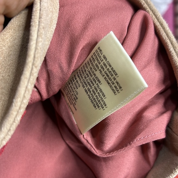 Free People Cow Suede Stars are Psychedelic Jacket  Large X-Large Boho - Picture 7 of 12